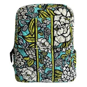 Vera Bradley Island Blooms Small Quilted Backpack Daily School Work Book Bag